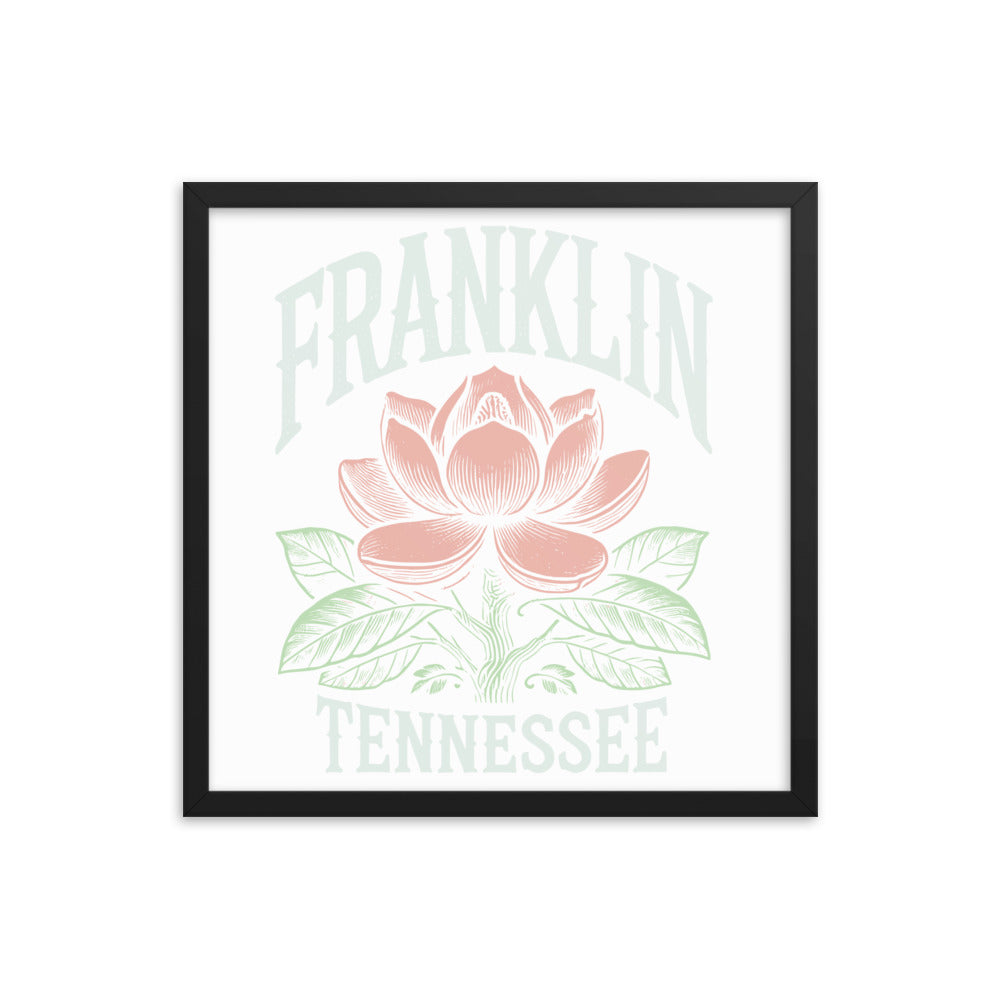 18' x 18' Franklin Magnolia Blossom Framed Print